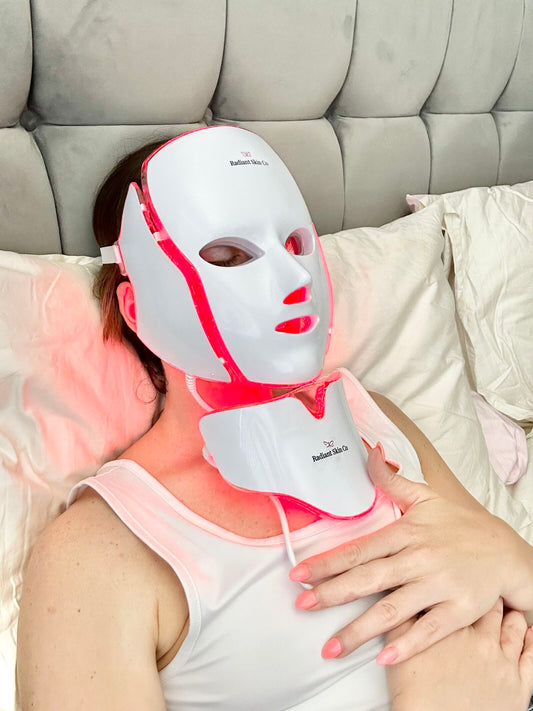 Radiant Face and Neck LED Skincare Mask for Skin Rejuvenation